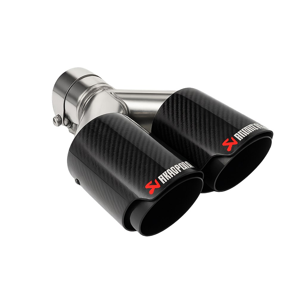 Exhaust Tip Akrapovic Carbone Glossy – Quad Tip (Premium)